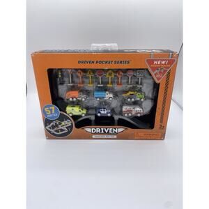 Driven Track Playset with Toy Trucks Safe & Clean City Crew (57pc) Pocket Series